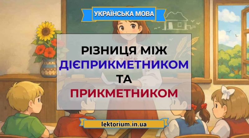 Різниця між дієприкметником та прикметником