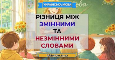 Різниця між змінними та незмінними словами