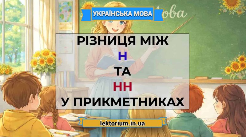 Різниця між н та нн у прикметниках