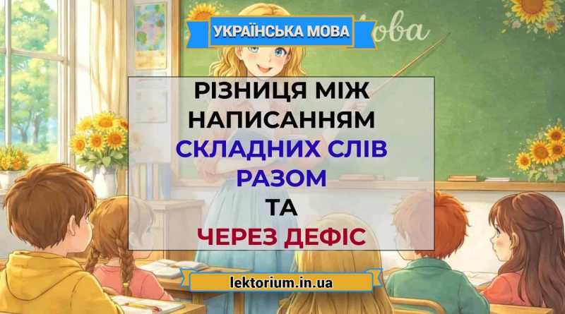 Різниця між написанням складних слів разом та через дефіс