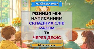 Різниця між написанням складних слів разом та через дефіс
