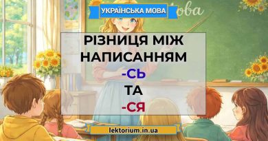 Різниця між написанням -сь та -ся