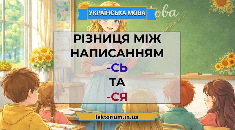 Різниця між написанням -сь та -ся