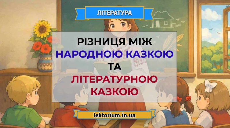 Різниця між народною казкою та літературною казкою