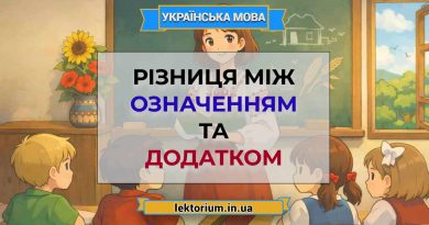 Різниця між означенням та додатком