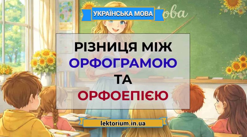 Різниця між орфограмою та орфоепією