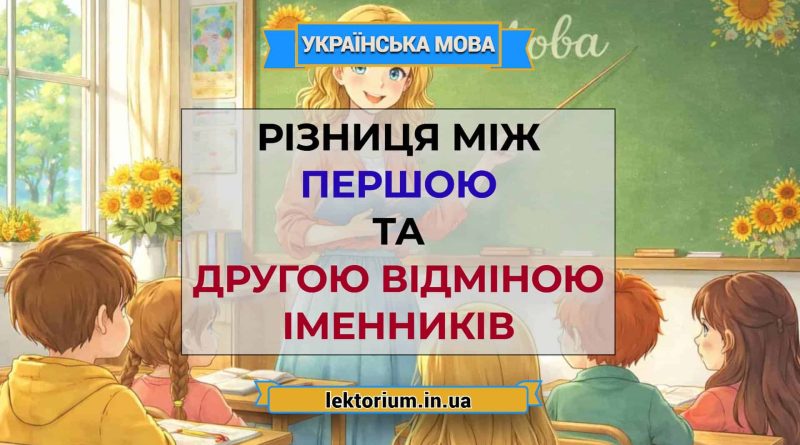 Різниця між першою та другою відміною іменників