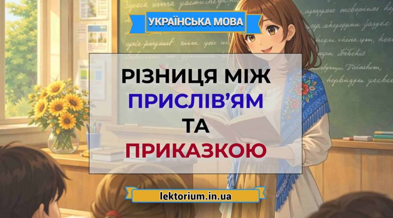 Різниця між прислів’ям та приказкою