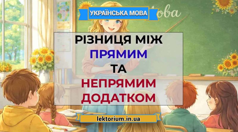 Різниця між прямим та непрямим додатком