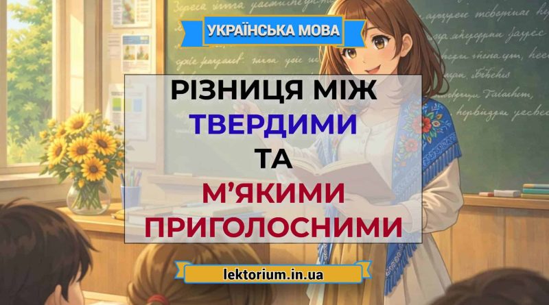 Різниця між твердими та м’якими приголосними