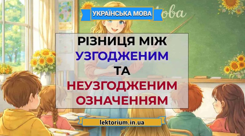 Різниця між узгодженим та неузгодженим означенням