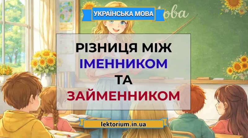 Різниця між іменником та займенником