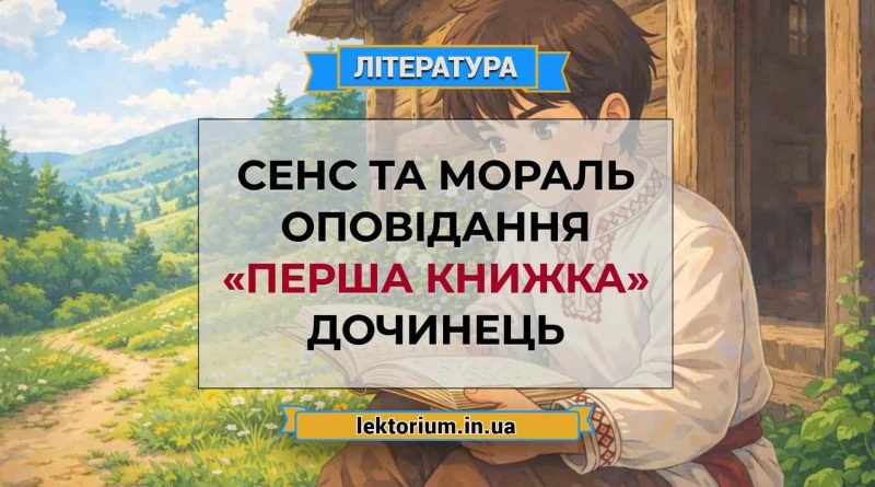 Сенс та мораль оповідання «Перша книжка» Дочинець