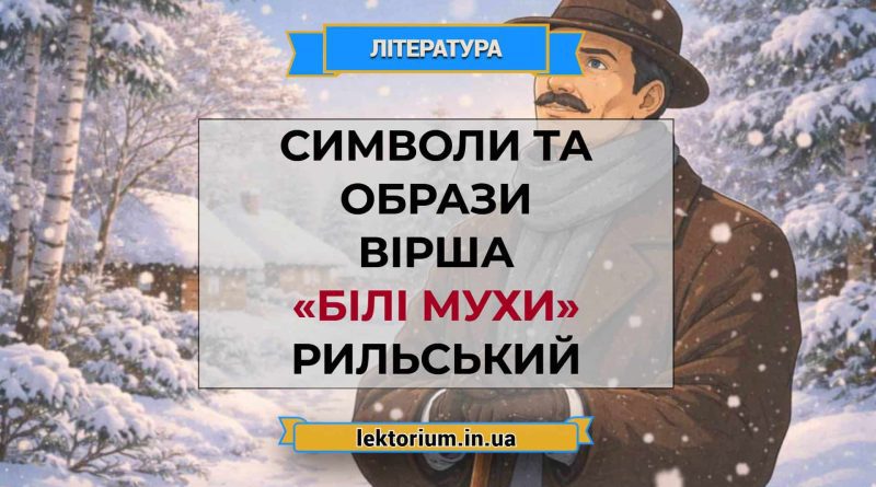 Символи та образи вірша «Білі мухи» Рильський