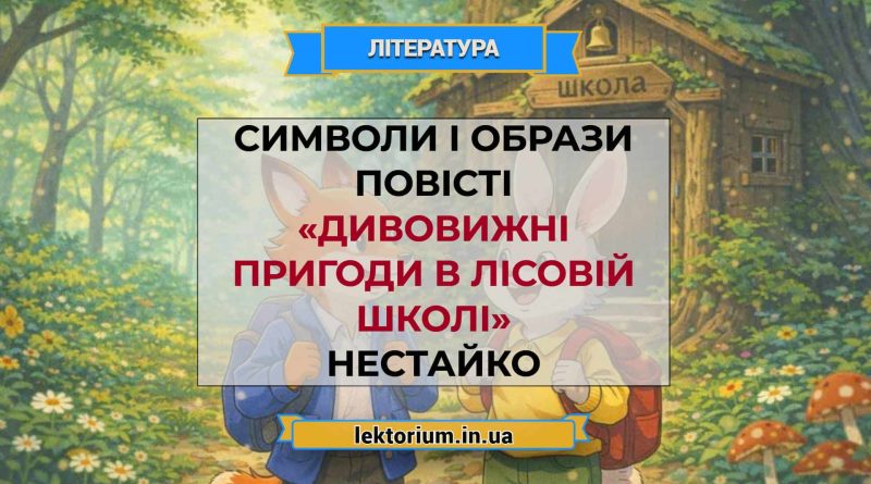 Символи і образи повісті «Дивовижні пригоди в лісовій школі» Нестайко