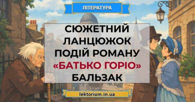 Сюжетний ланцюжок подій роману «Батько Горіо» Бальзак