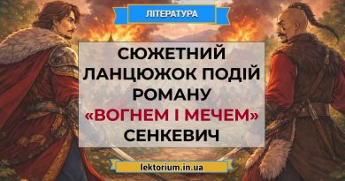 Сюжетний ланцюжок подій роману «Вогнем і мечем» Сенкевич