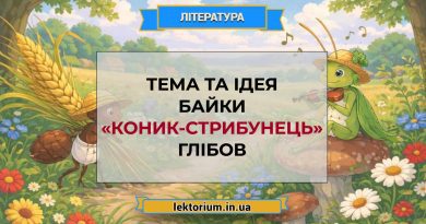 Тема та ідея байки «Коник-стрибунець» Глібов