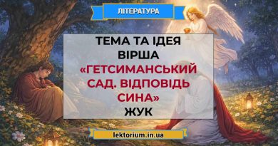 Тема та ідея вірша «Гетсиманський сад. Відповідь сина» Жук