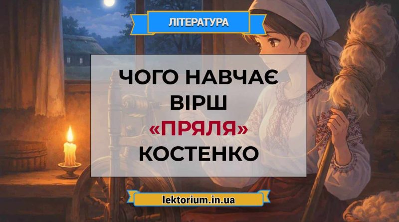 Чого навчає вірш «Пряля» Костенко