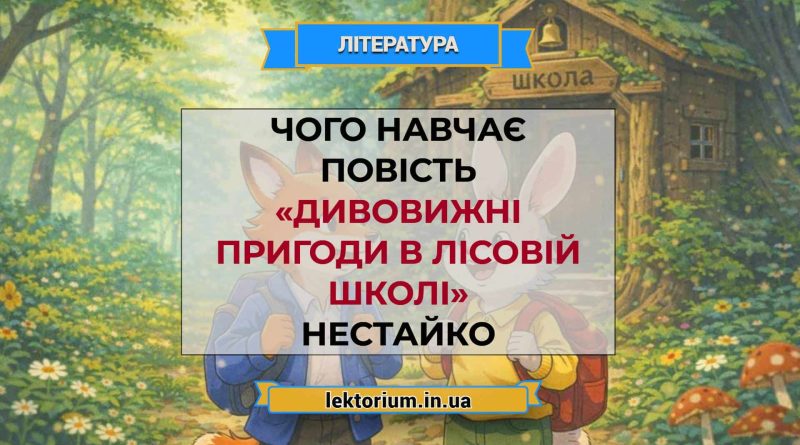 Чого навчає повість «Дивовижні пригоди в лісовій школі» Нестайко