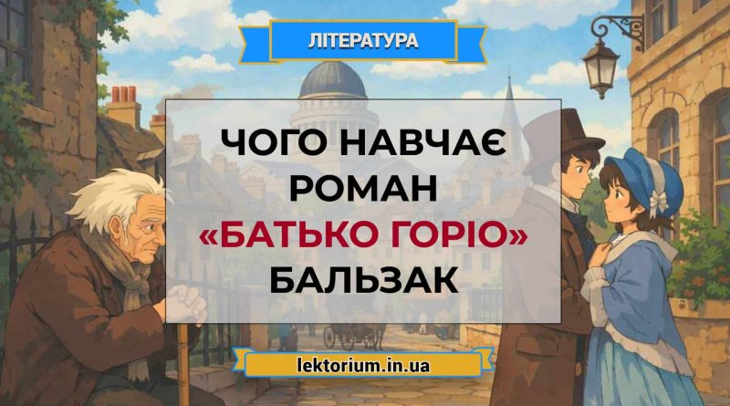 Чого навчає роман «Батько Горіо» Бальзак