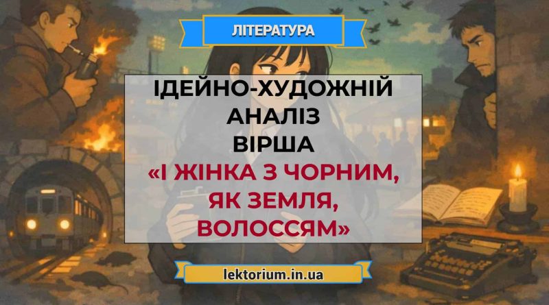 Ідейно-художній аналіз вірша «І жінка з чорним, як земля, волоссям»