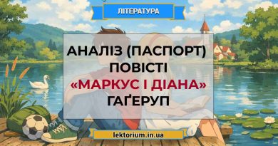 Аналіз (паспорт) повісті «Маркус і Діана» Гаґеруп