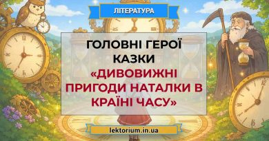 Головні герої казки «Дивовижні пригоди Наталки в країні Часу»