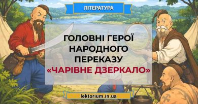 Головні герої народного переказу «Чарівне дзеркало»