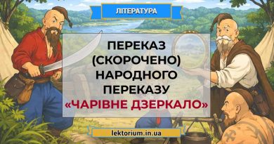 Переказ (скорочено) народного переказу «Чарівне дзеркало»