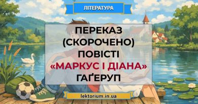 Переказ (скорочено) повісті «Маркус і Діана» Гаґеруп