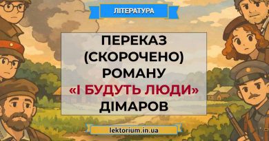 Переказ (скорочено) роману «І будуть люди» Дімаров