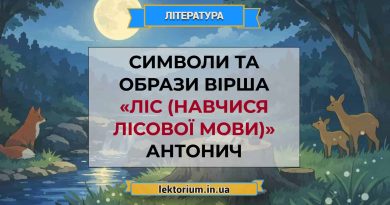 Символи та образи вірша «Ліс (Навчися лісової мови)» Антонич
