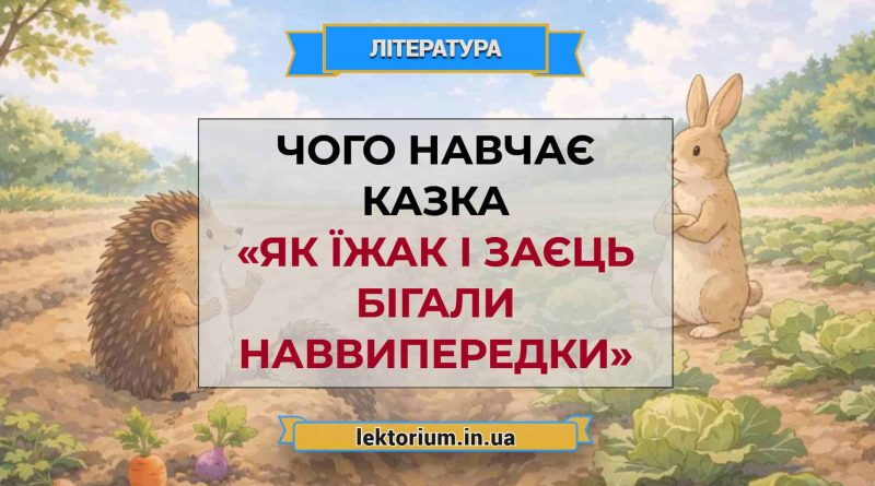 Чого навчає казка «Як їжак і заєць бігали наввипередки»
