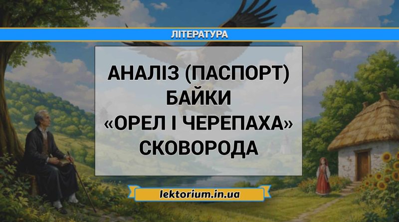 Аналіз (паспорт) байки «Орел і Черепаха» Сковорода