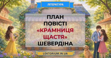 План повісті «Крамниця щастя» Шевердіна