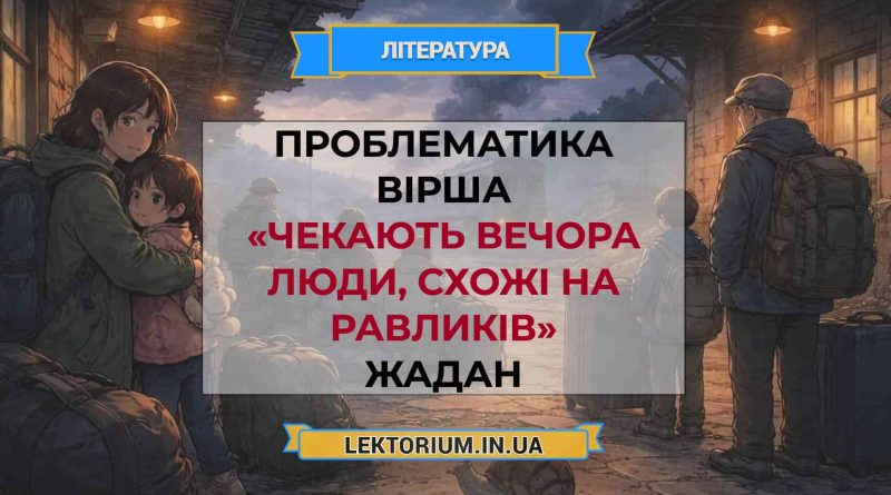 Проблематика вірша «Чекають вечора люди, схожі на равликів» Жадан