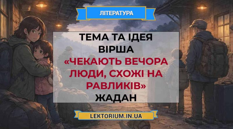 Тема та ідея вірша «Чекають вечора люди, схожі на равликів» Жадан