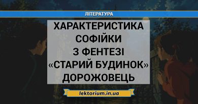 Характеристика Софійки з фентезі «Старий будинок» Дорожовець