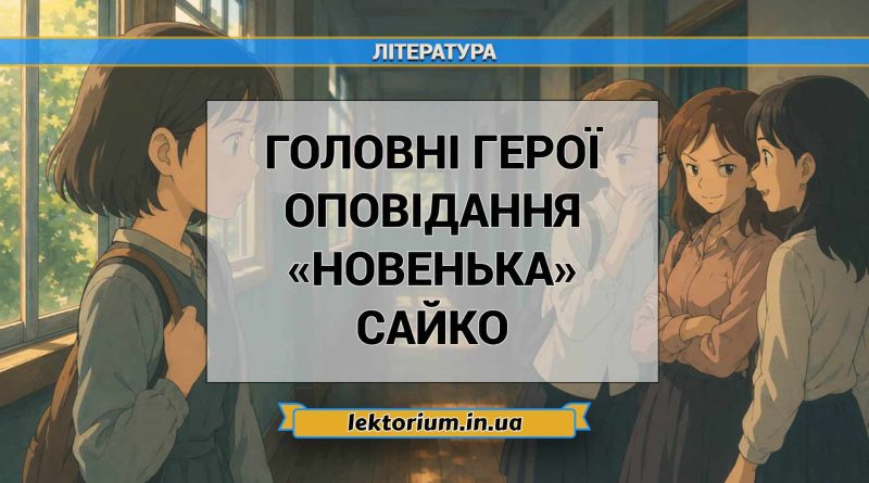 Головні герої оповідання «Новенька» Сайко