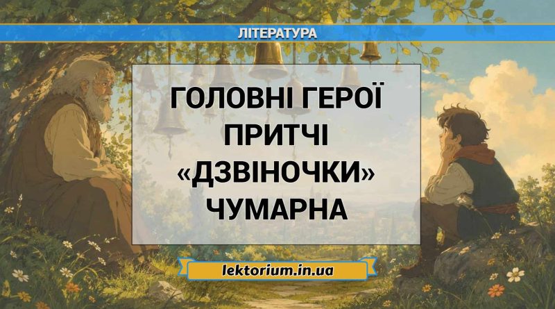 Головні герої притчі «Дзвіночки» Чумарна
