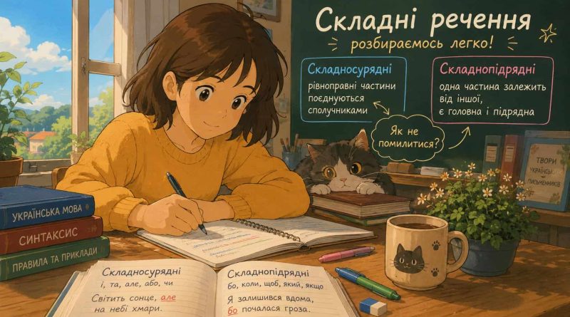Складні речення - складнопідрядні та складносурядні