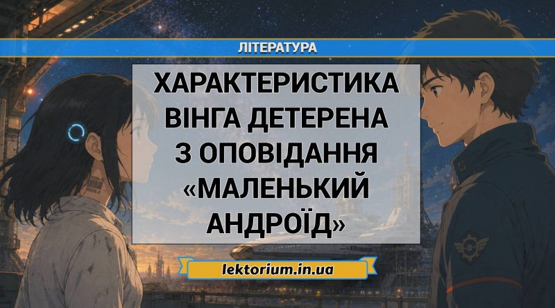 Характеристика Вінга Детерена з оповідання «Маленький андроїд» Маєр