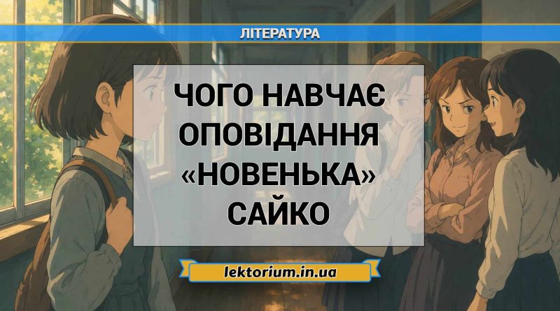 Чого навчає оповідання «Новенька» Сайко